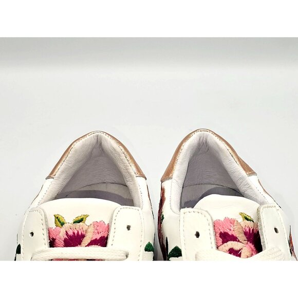 NWOB Johnny Was Women's Floral Embroidered Leather Dylanne Sneakers Sz 7.5 2473 - Picture 7 of 16